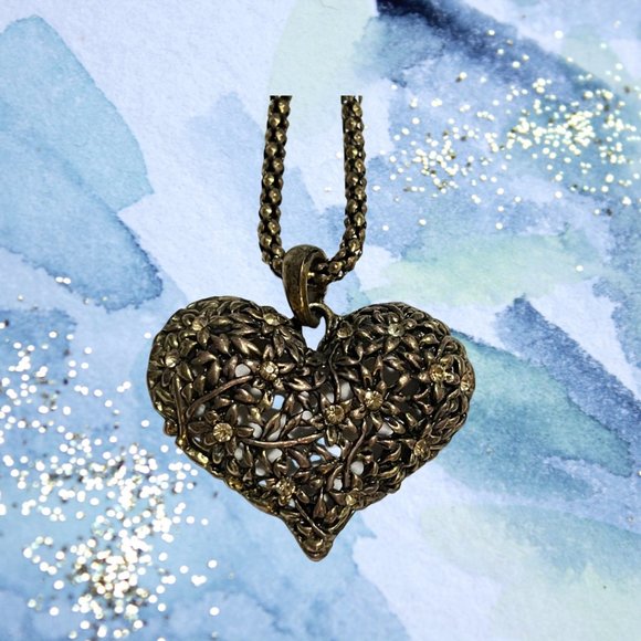 Heart Pendant Long Chain/Necklace